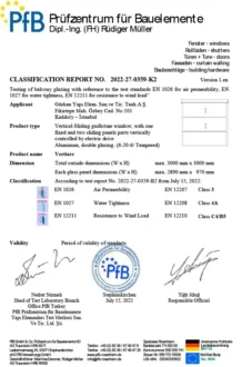 Vertiarc Certificate